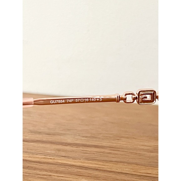 Guess Genuine Authentic Square Gradient Sunglasses Pink Brown Women's GU7884 74F - Picture 5 of 6